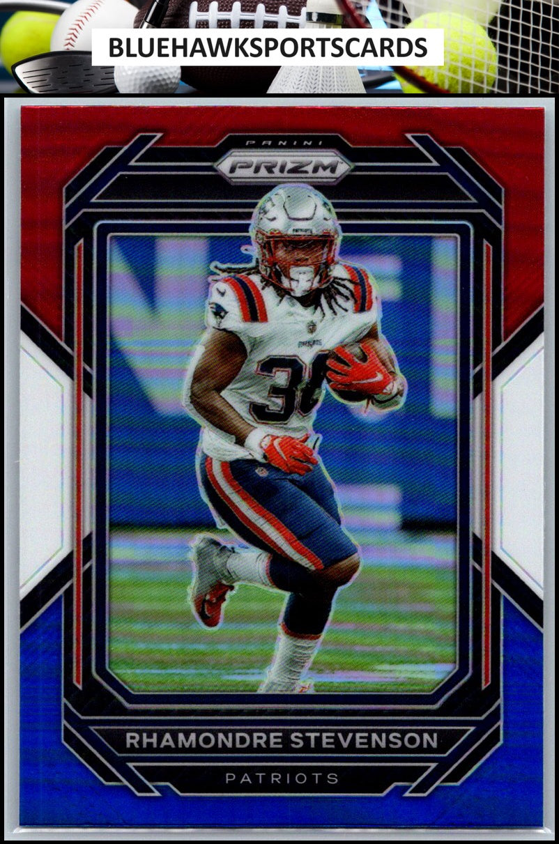 2022 Panini Prizm #199 Rhamondre Stevenson Red White and Blue