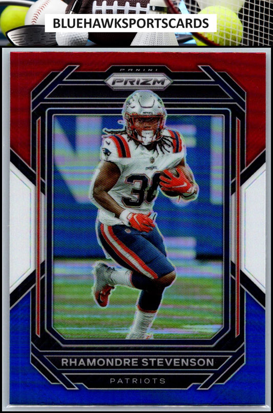 2022 Panini Prizm #199 Rhamondre Stevenson Red White and Blue