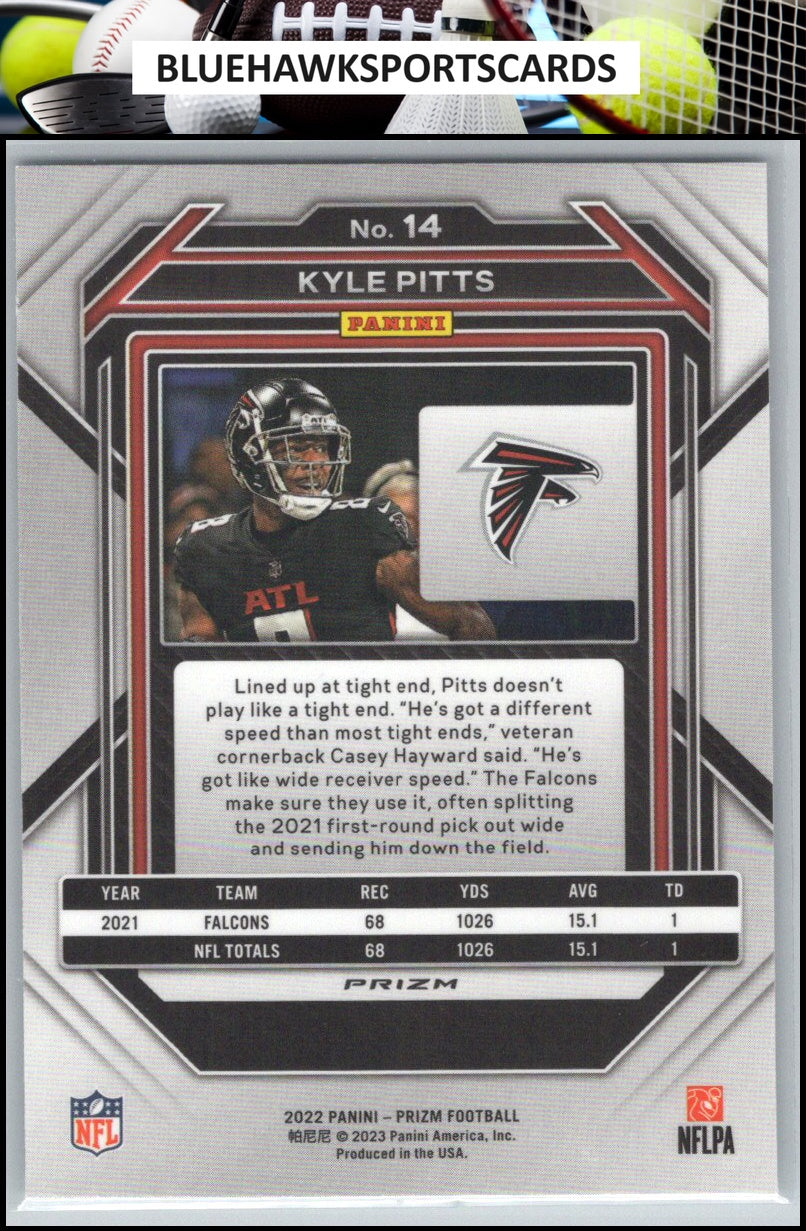 2022 Panini Prizm #14 Kyle Pitts Silver