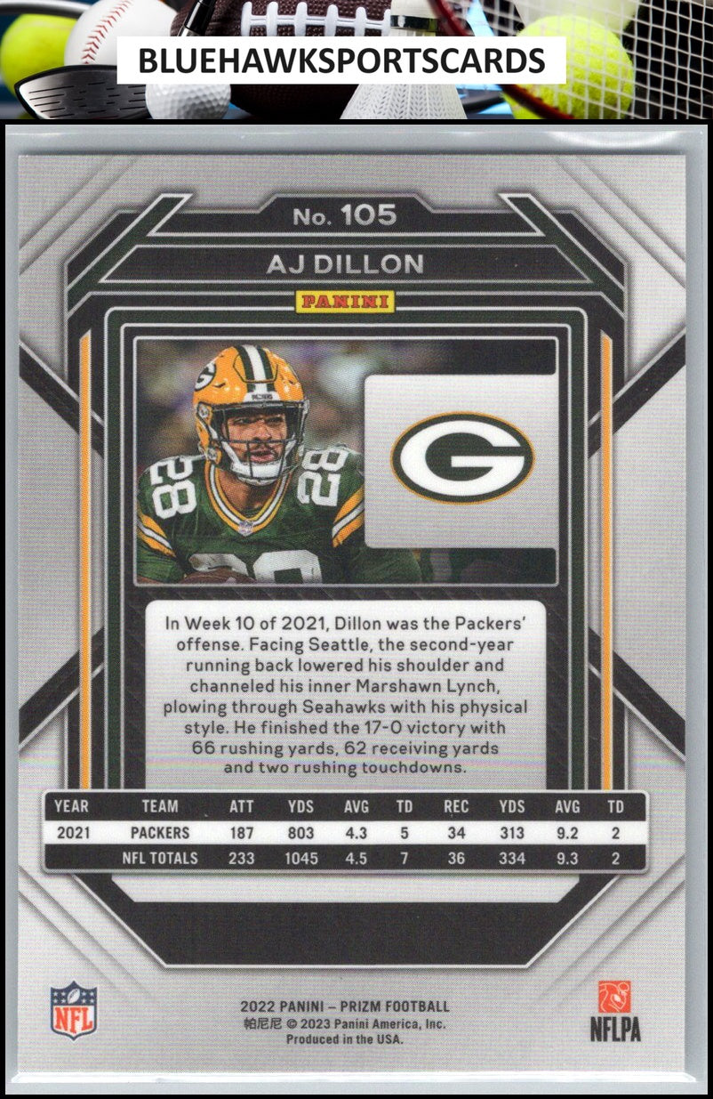 2022 Panini Prizm #105 AJ Dillon