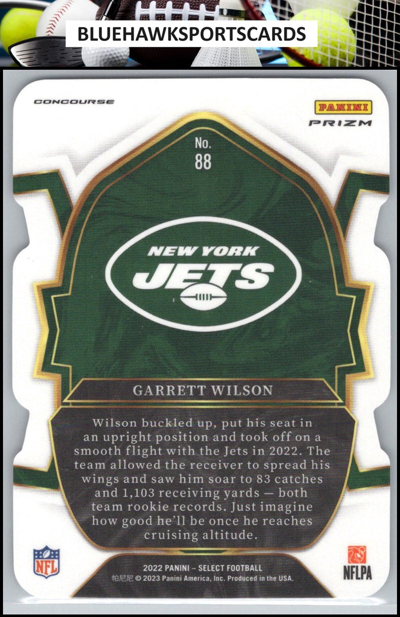2022 Panini Select #88 Garrett Wilson Silver Prizm Die Cut