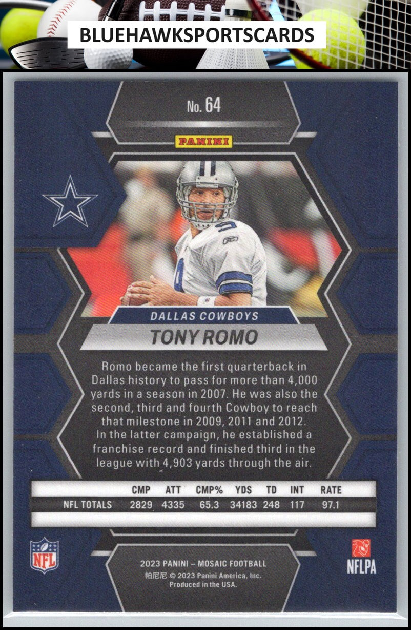 2023 Panini Mosaic #64 Tony Romo