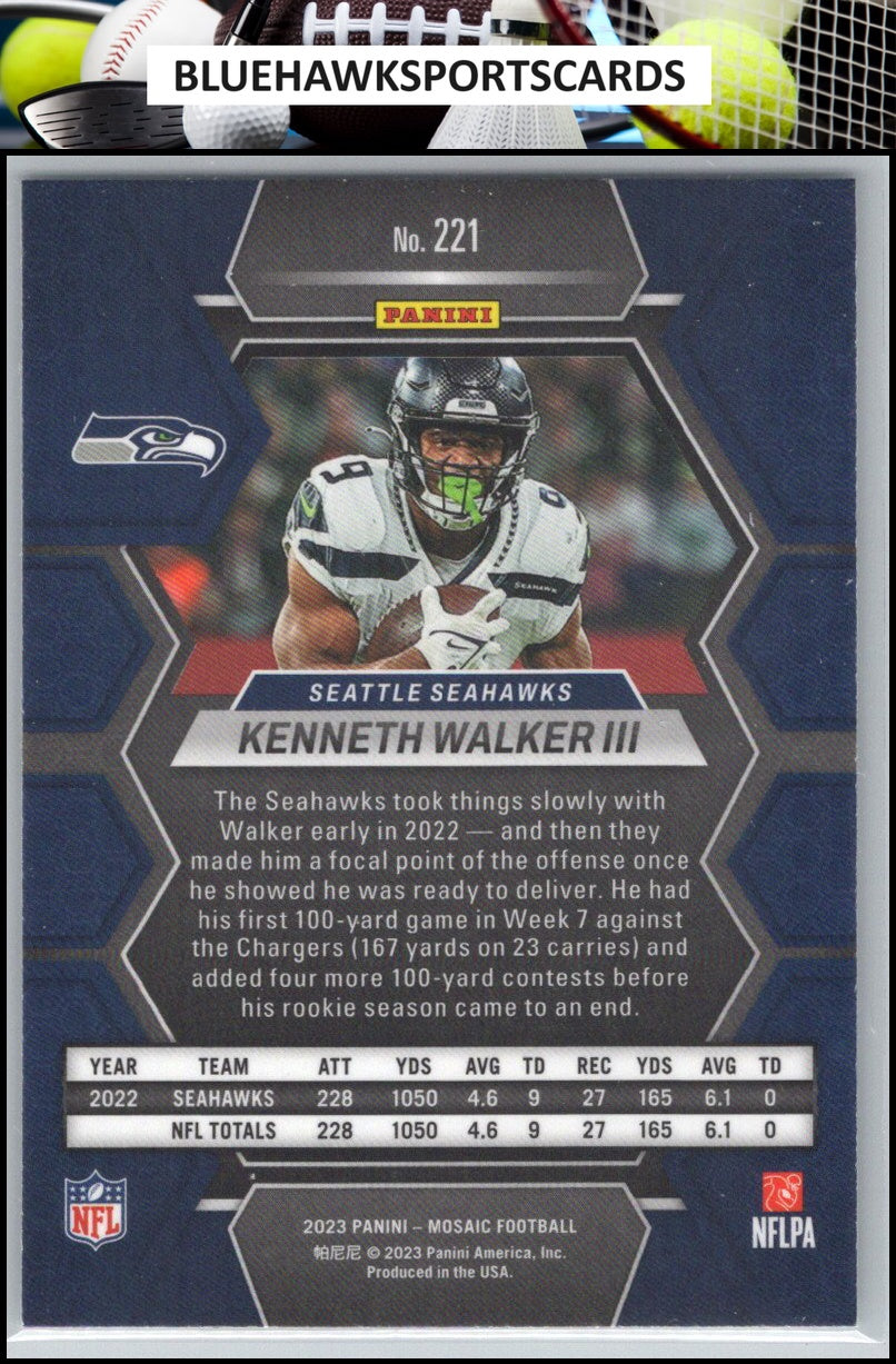 2023 Panini Mosaic #221 Kenneth Walker III