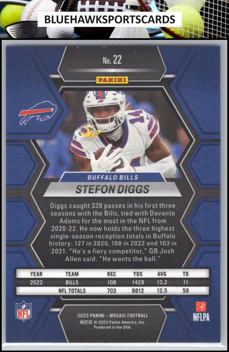 2023 Panini Mosaic #22 Stefon Diggs