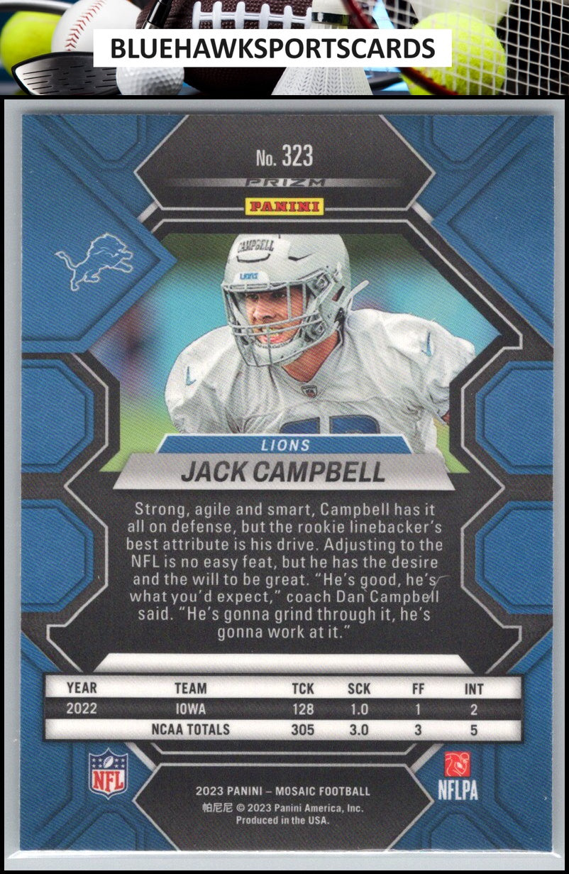 2023 Panini Mosaic #323 Jack Campbell