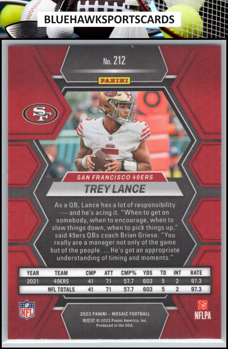 2023 Panini Mosaic #212 Trey Lance