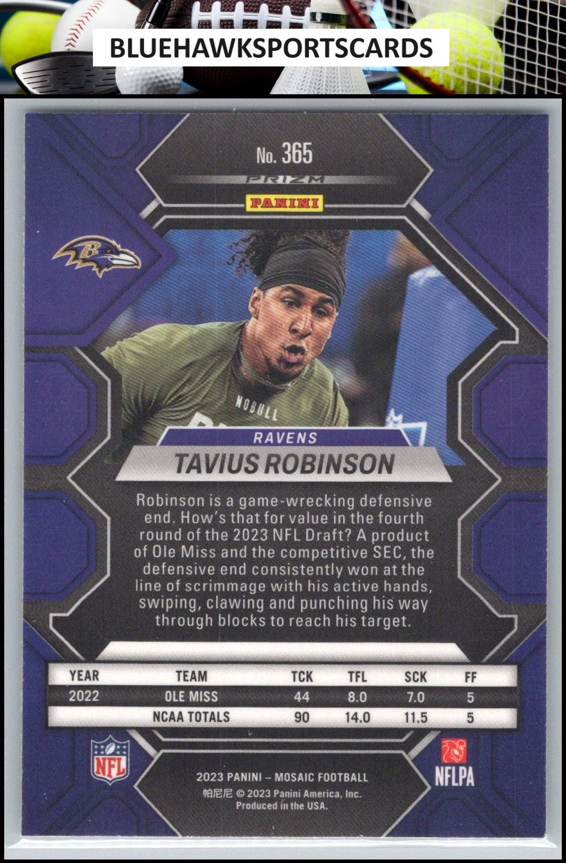 2023 Panini Mosaic #365 Tavius Robinson