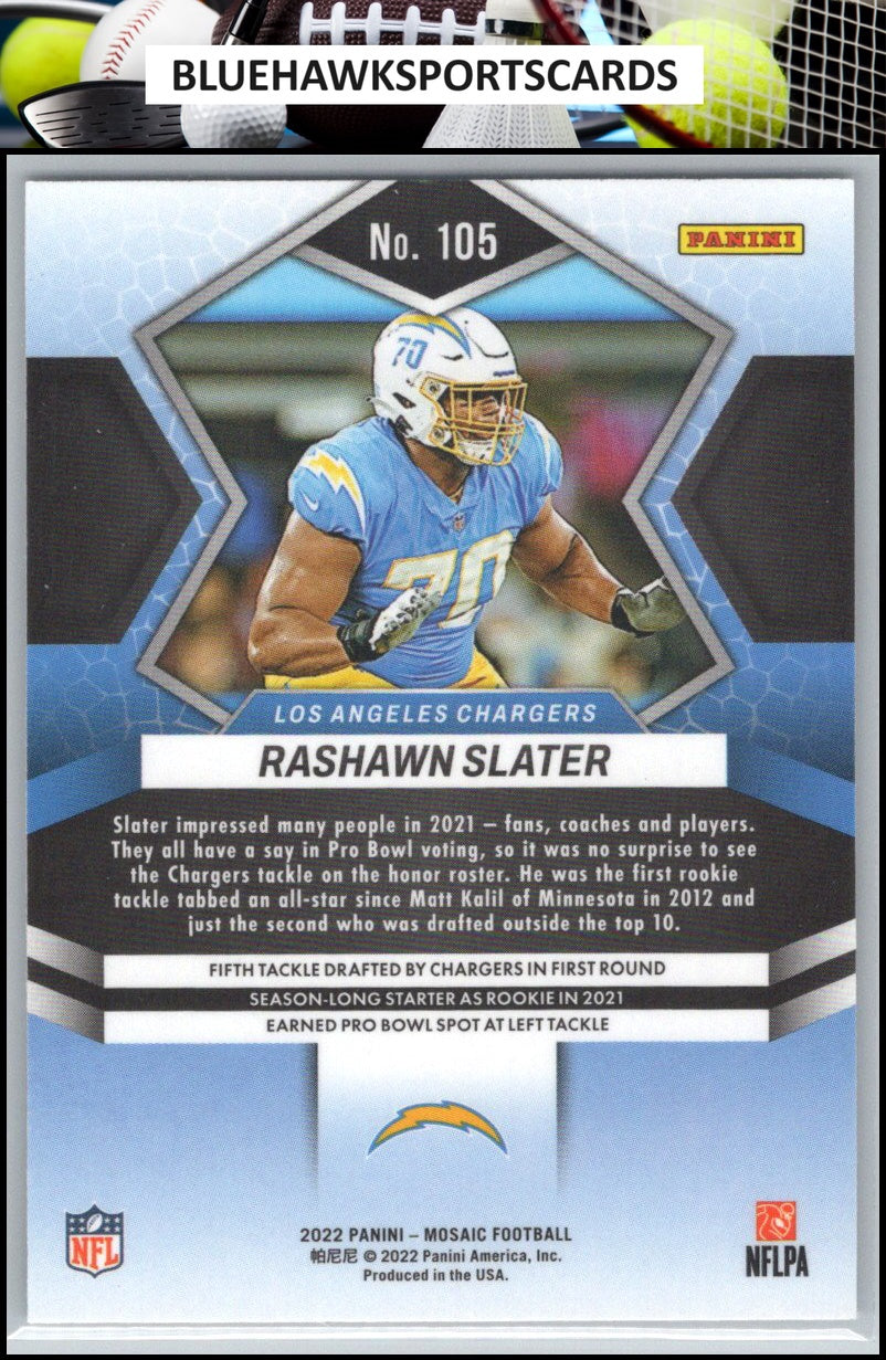 2022 Panini Mosaic #105 Rashawn Slater