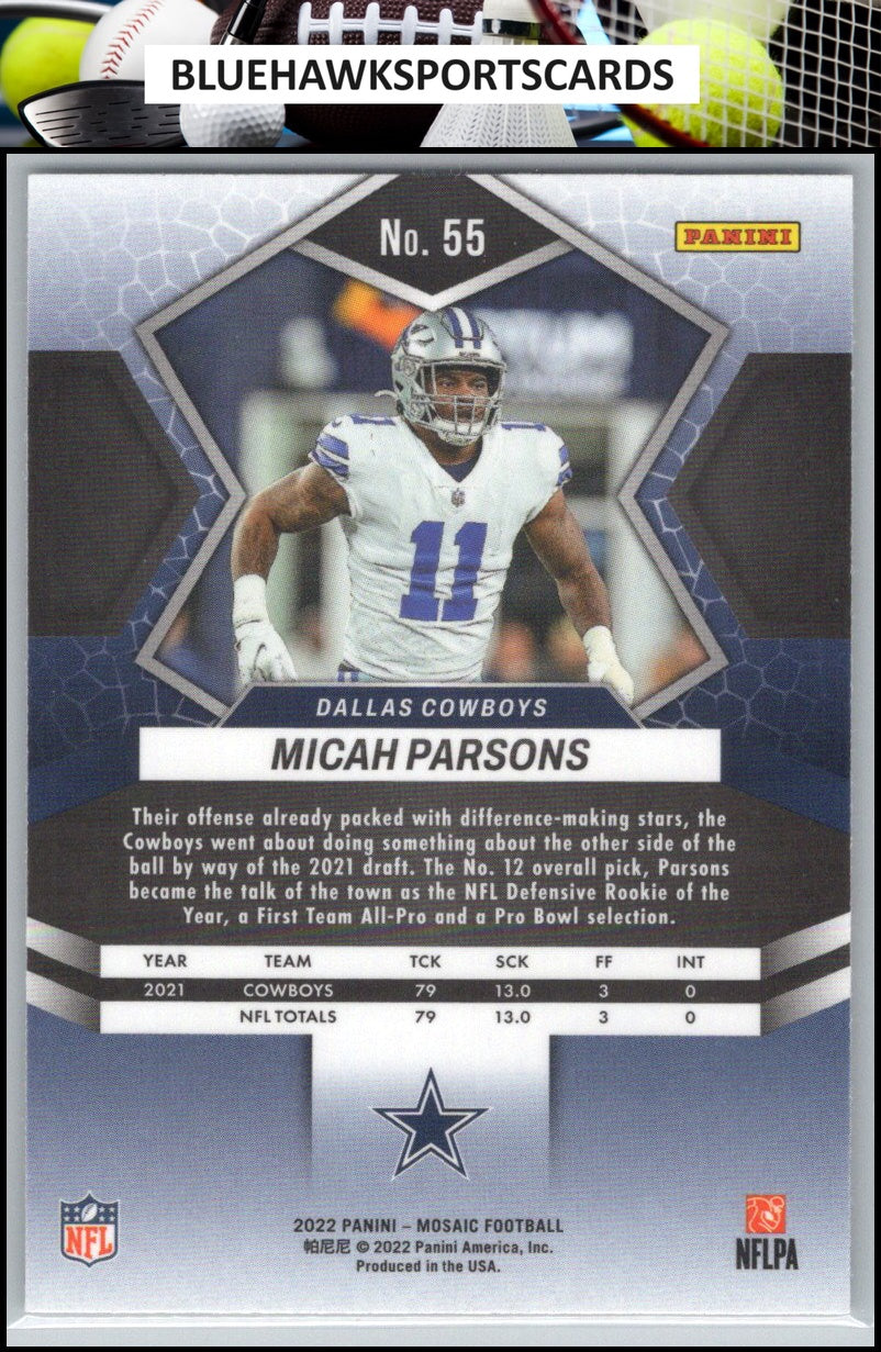 2022 Panini Mosaic #55 Micah Parsons
