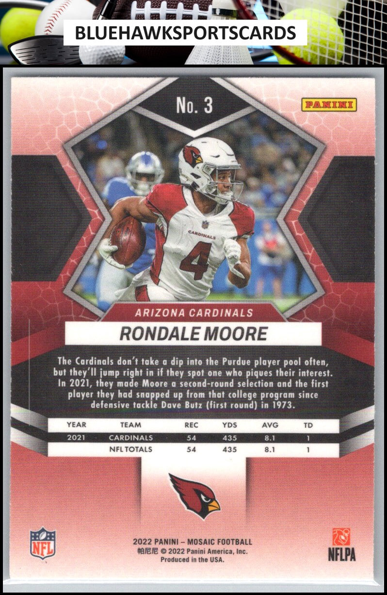 2022 Panini Mosaic #3 Rondale Moore