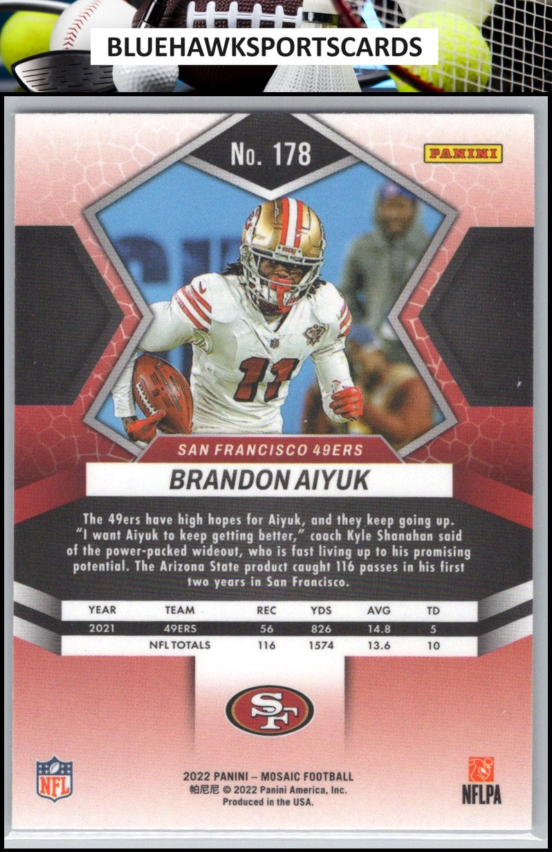 2022 Panini Mosaic #178 Brandon Aiyuk