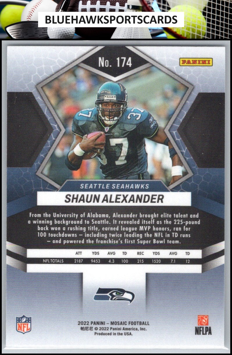 2022 Panini Mosaic #174 Shaun Alexander