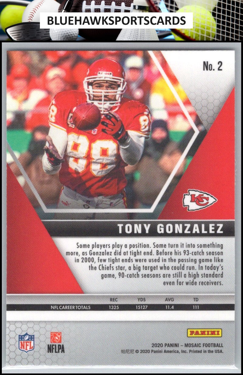 2020 Panini Mosaic #2 Tony Gonzalez