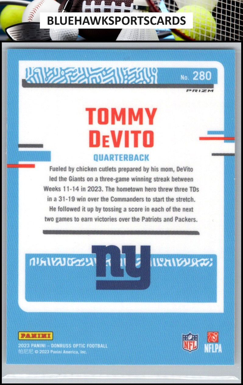 2023 Donruss Optic #280 Tommy DeVito Holo