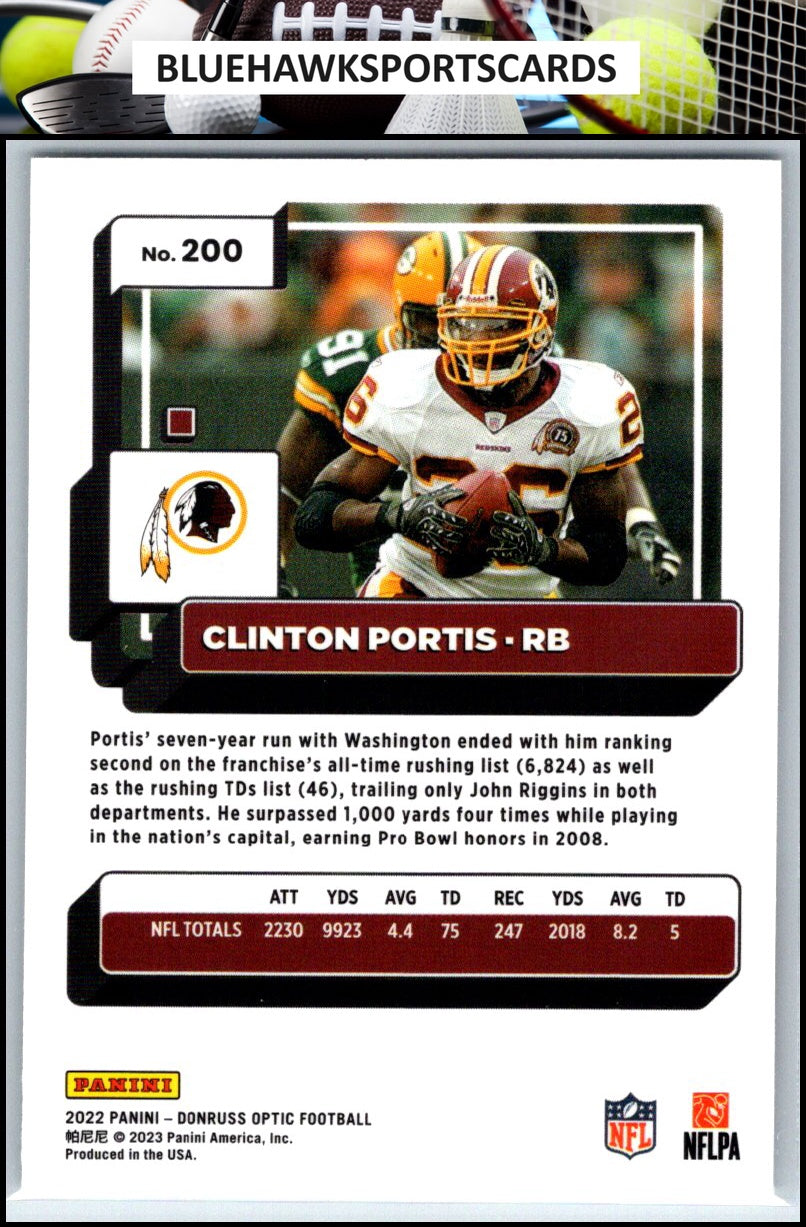 2022 Donruss Optic #200 Clinton Portis