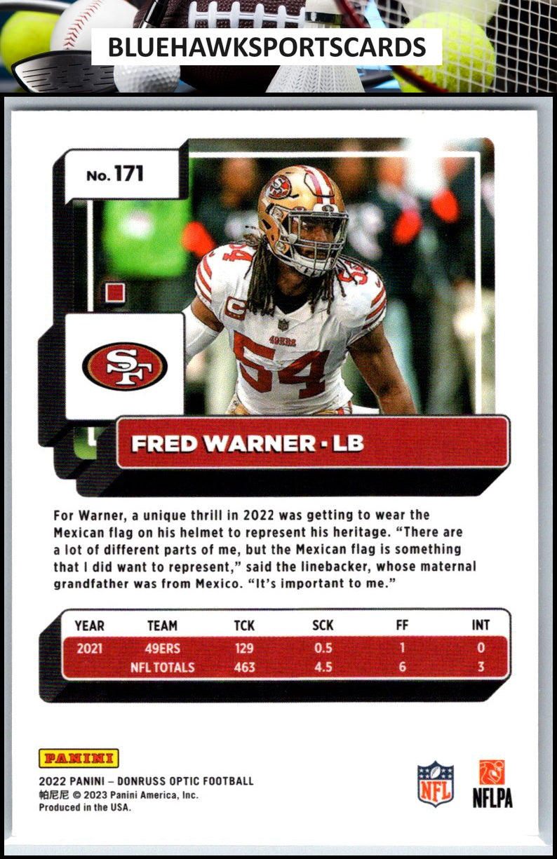 2022 Donruss Optic #171 Fred Warner
