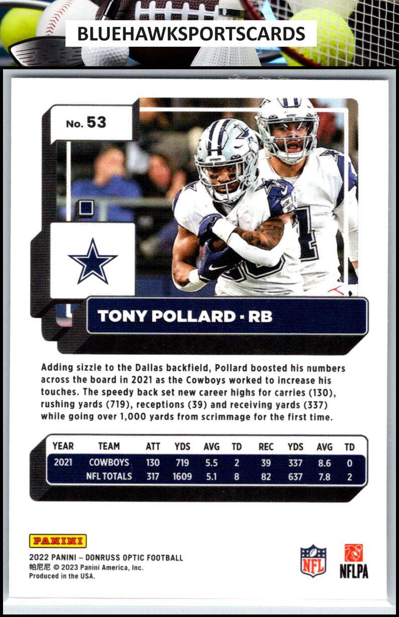 2022 Donruss Optic #53 Tony Pollard