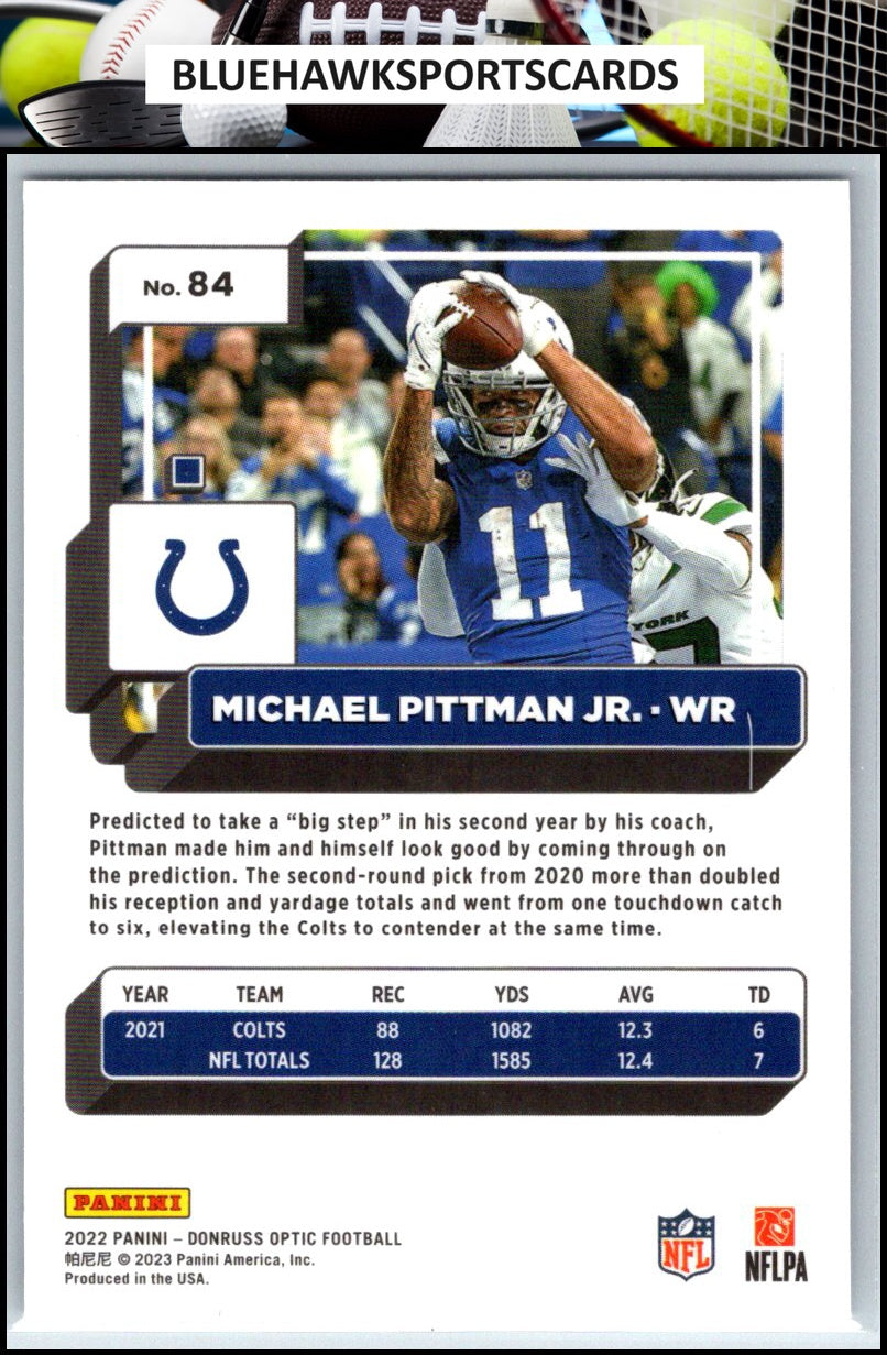 2022 Donruss Optic #84 Michael Pittman Jr.