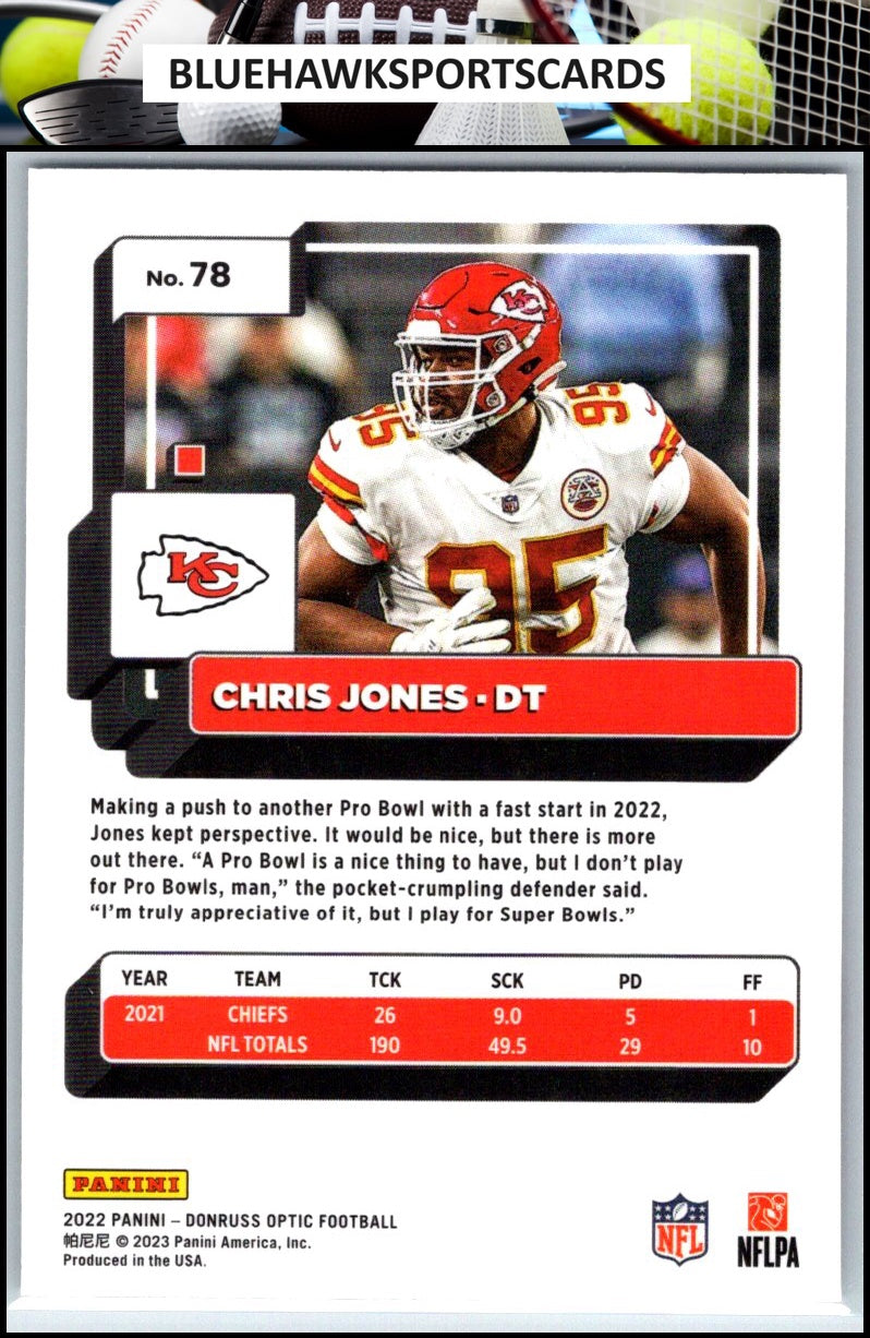 2022 Donruss Optic #78 Chris Jones