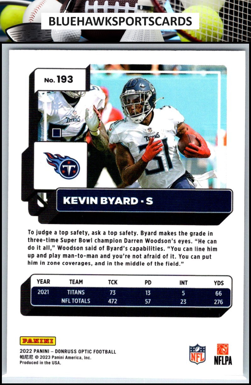 2022 Donruss Optic #193 Kevin Byard