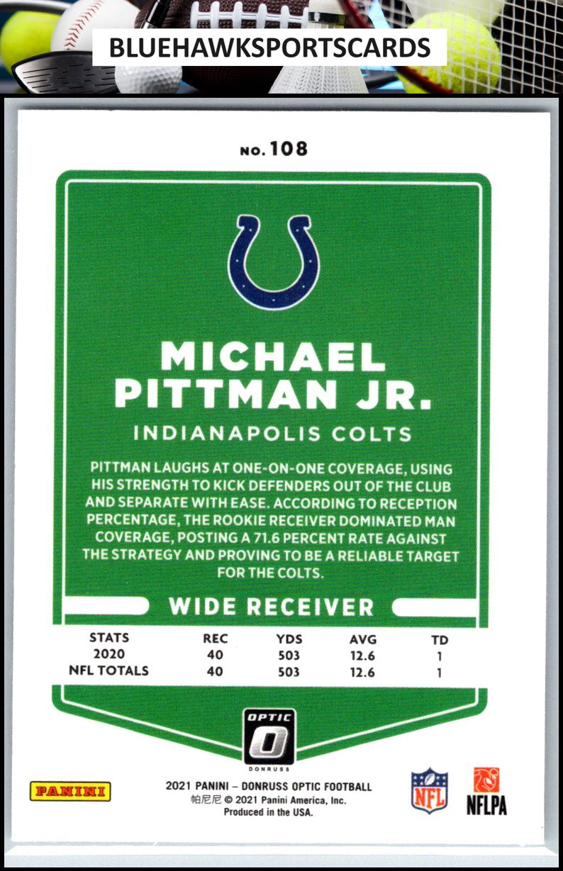 2021 Donruss Optic #108 Michael Pittman Jr.