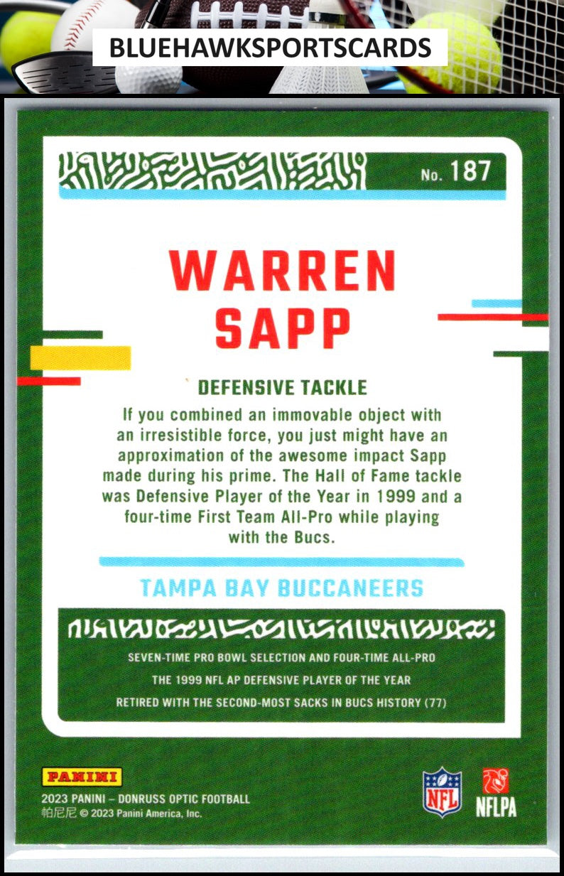 2023 Donruss Optic #187 Warren Sapp