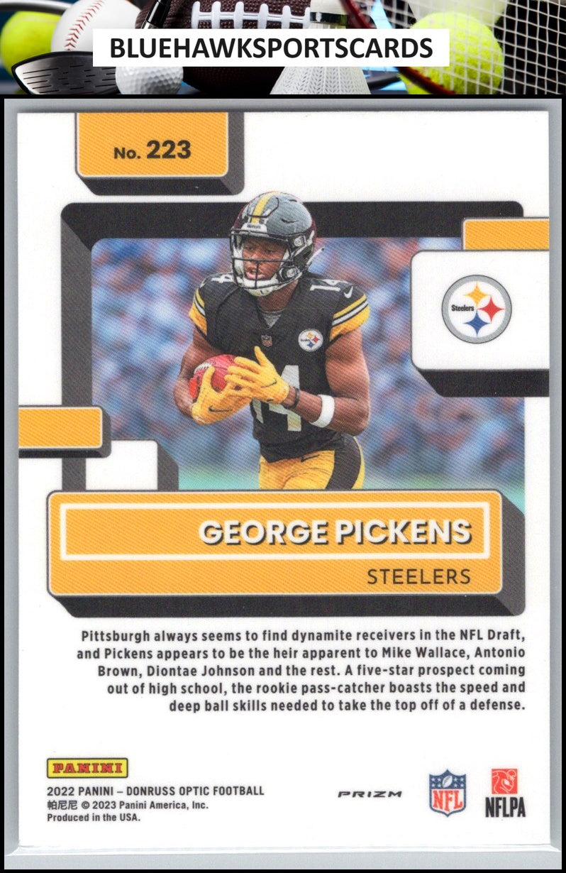 2022 Donruss Optic #223 George Pickens Holo Variation