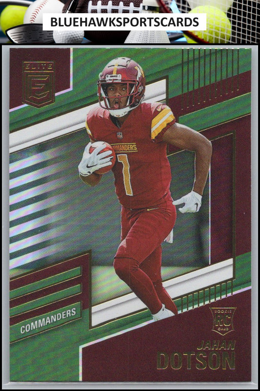 2022 Donruss Elite #123 Jahan Dotson Green