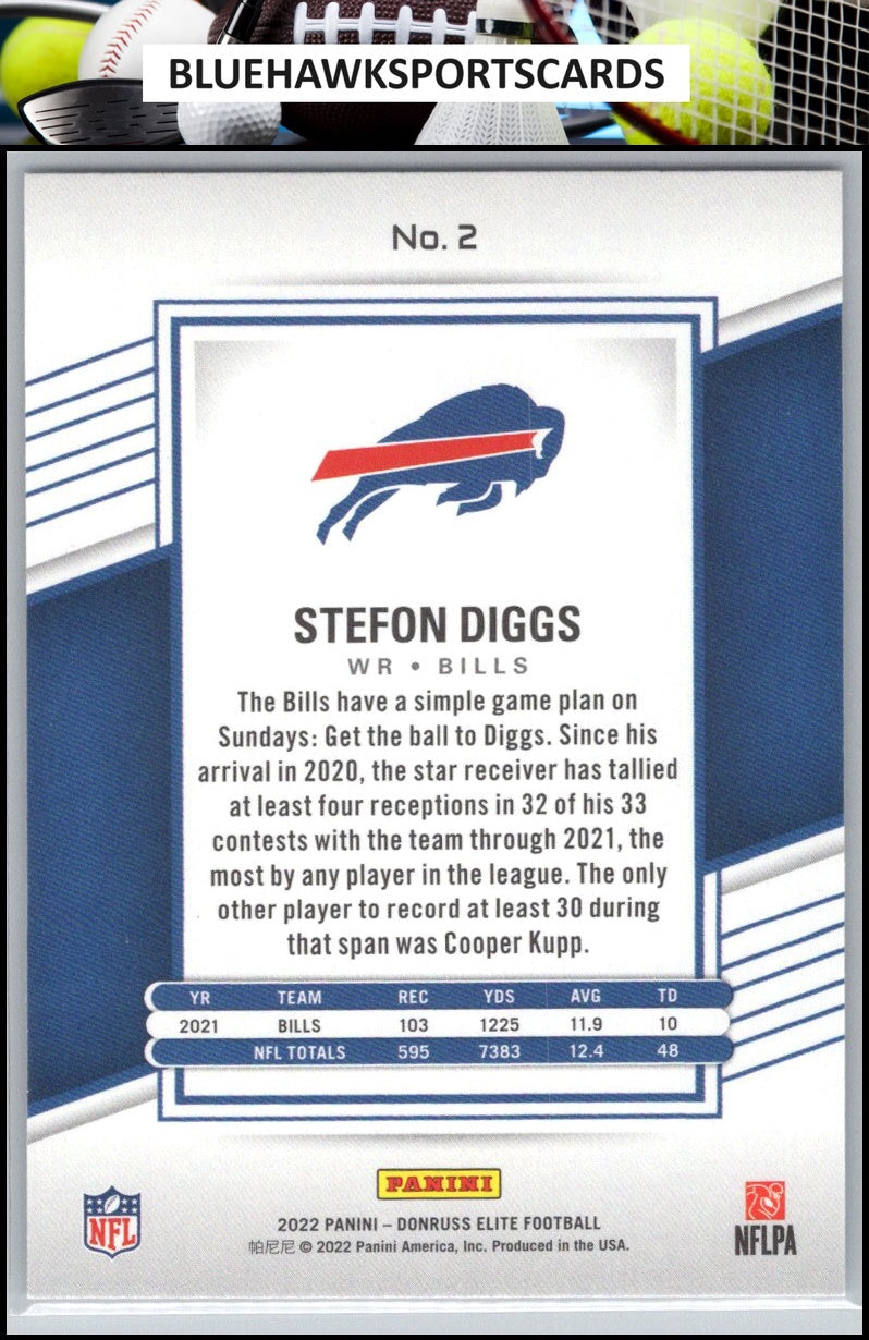 2022 Donruss Elite #2 Stefon Diggs