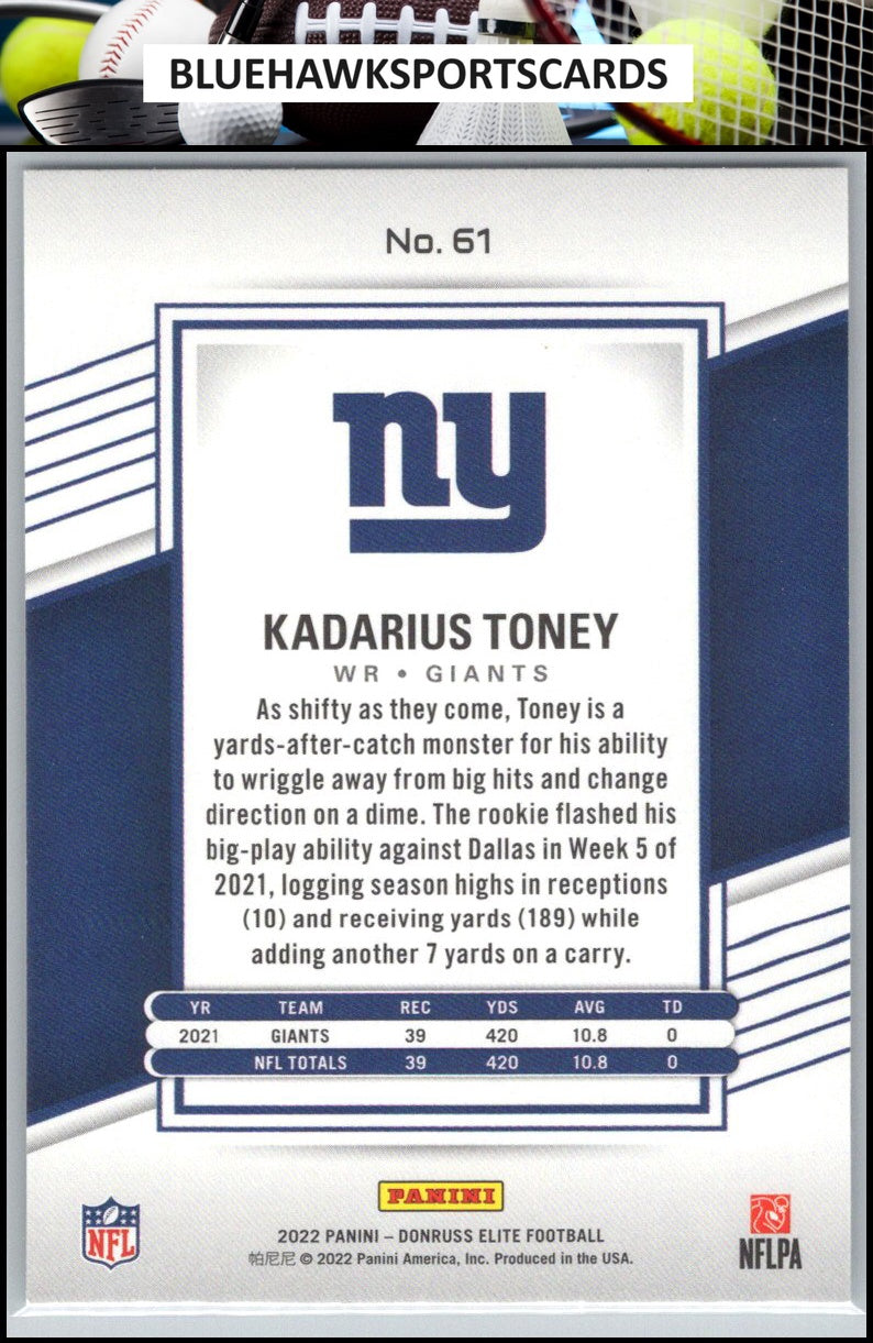 2022 Donruss Elite #61 Kadarius Toney