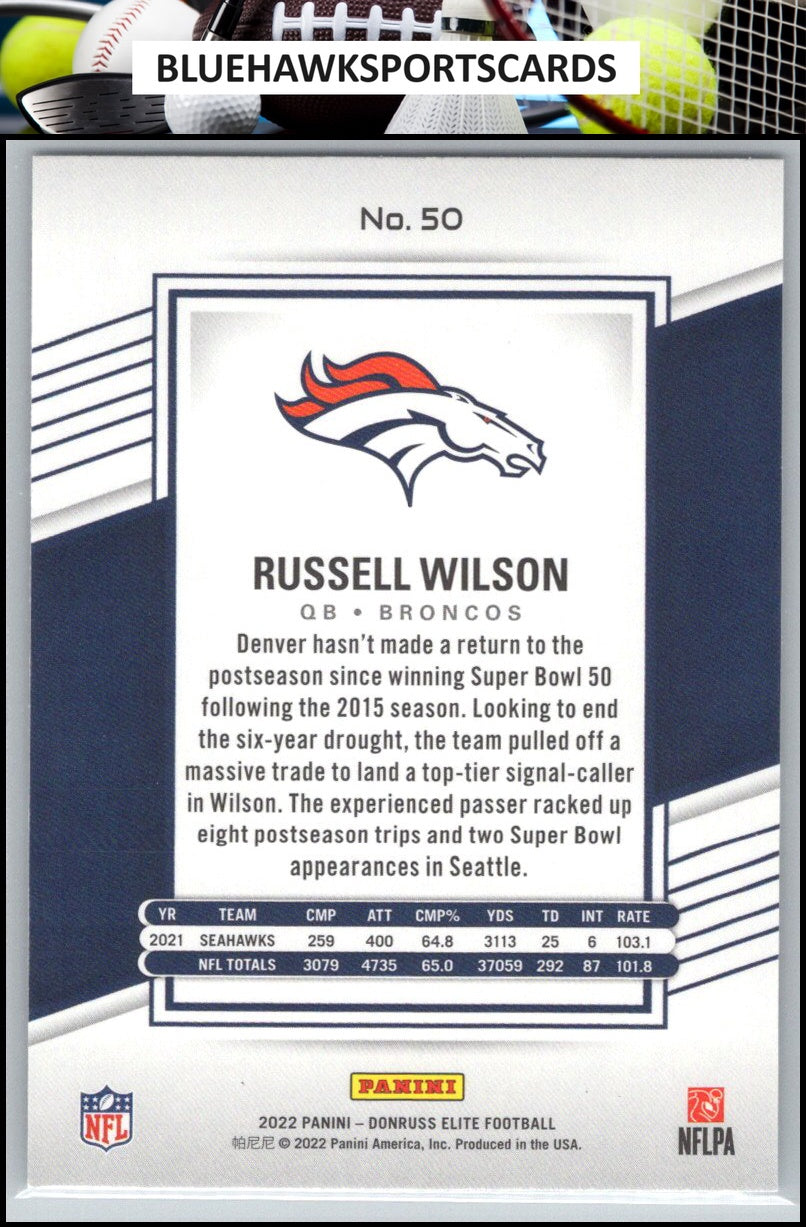 2022 Donruss Elite #50 Russell Wilson