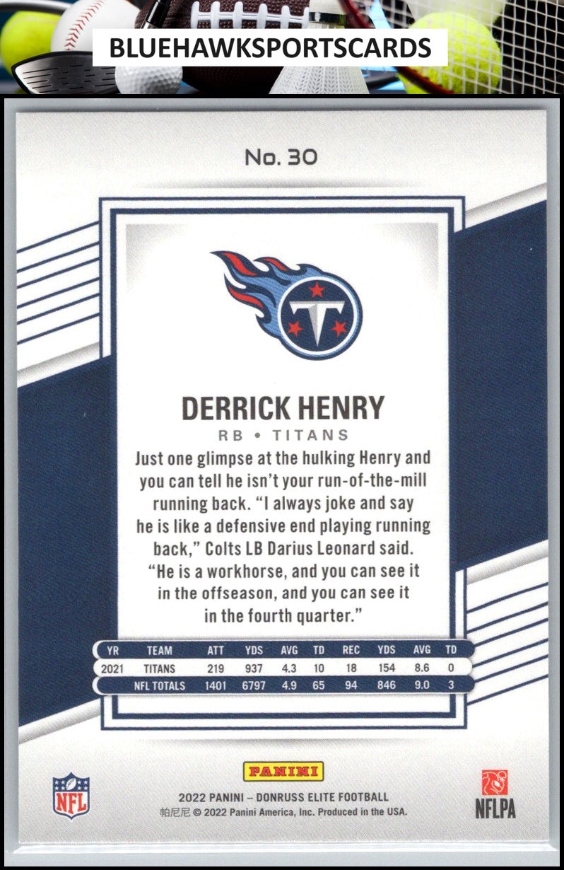 2022 Donruss Elite #30 Derrick Henry