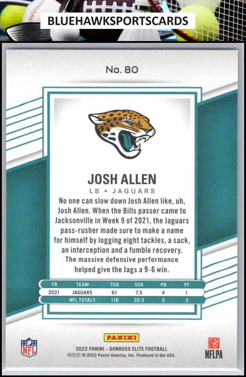 2022 Donruss Elite #80 Josh Allen