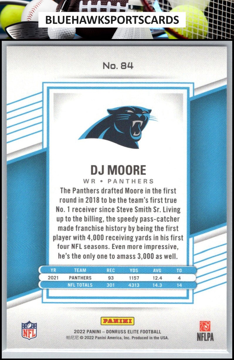 2022 Donruss Elite #84 DJ Moore