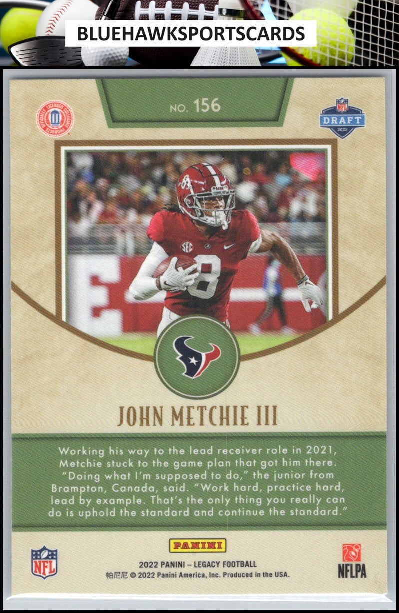 2022 Panini Legacy #156 John Metchie III Premium Silver