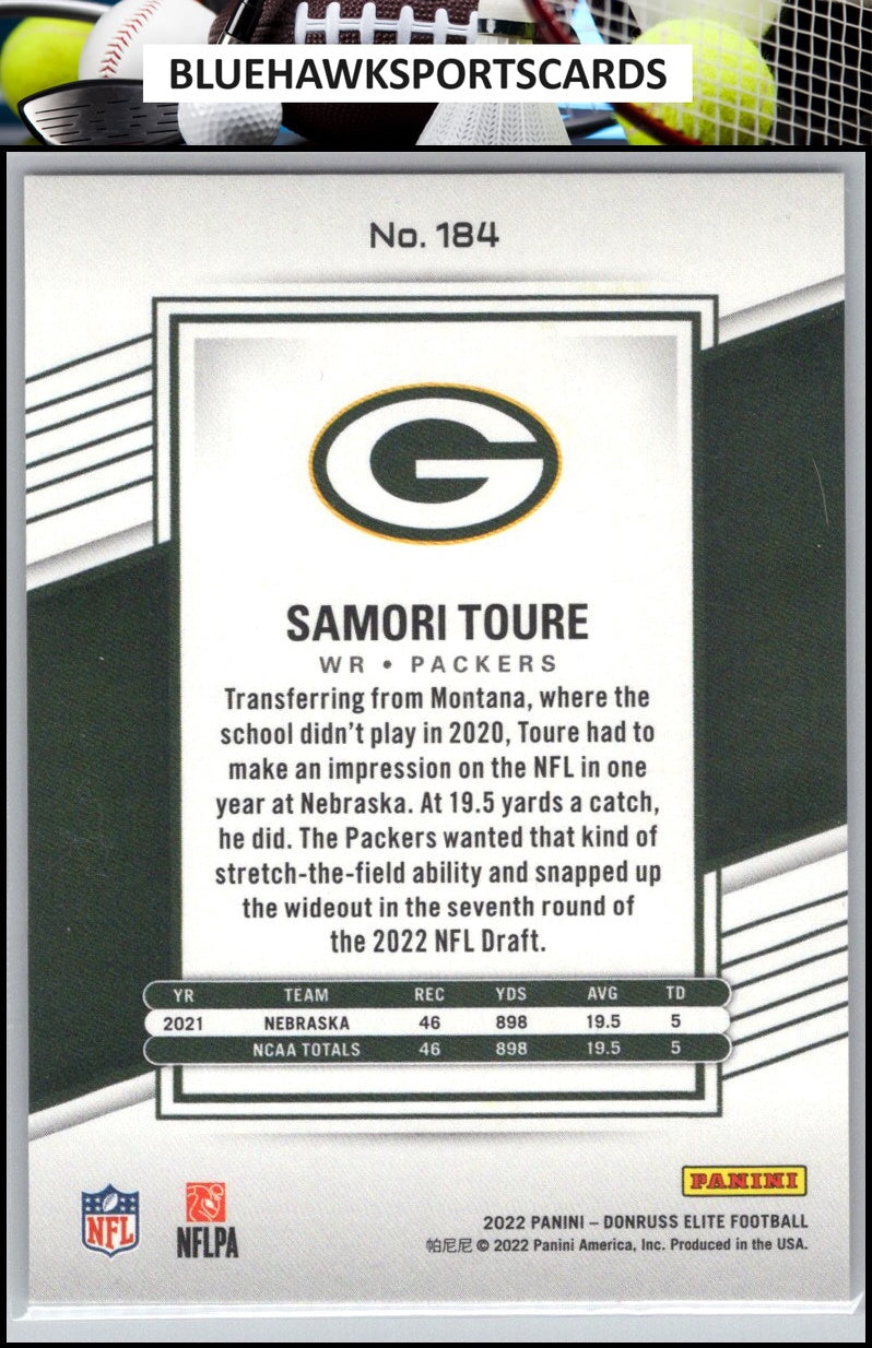 2022 Donruss Elite #184 Samori Toure Aspirations Shimmer #/499