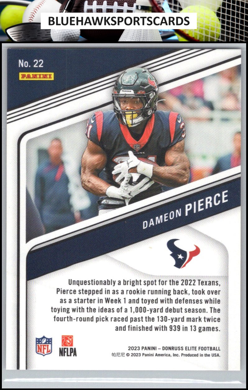 2023 Donruss Elite #22 Dameon Pierce Orange #/399