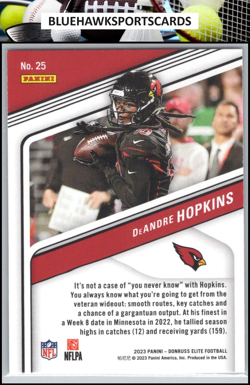 2023 Donruss Elite #25 DeAndre Hopkins Green Disco