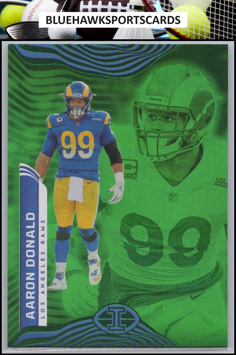 2022 Panini Illusions #55 Aaron Donald Trophy Collection Emerald
