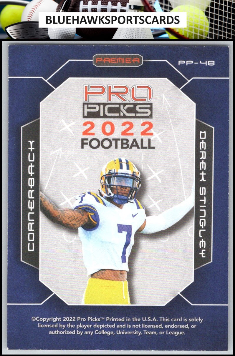 2022 Pro Picks Premier #PP-48 Derek Stingley