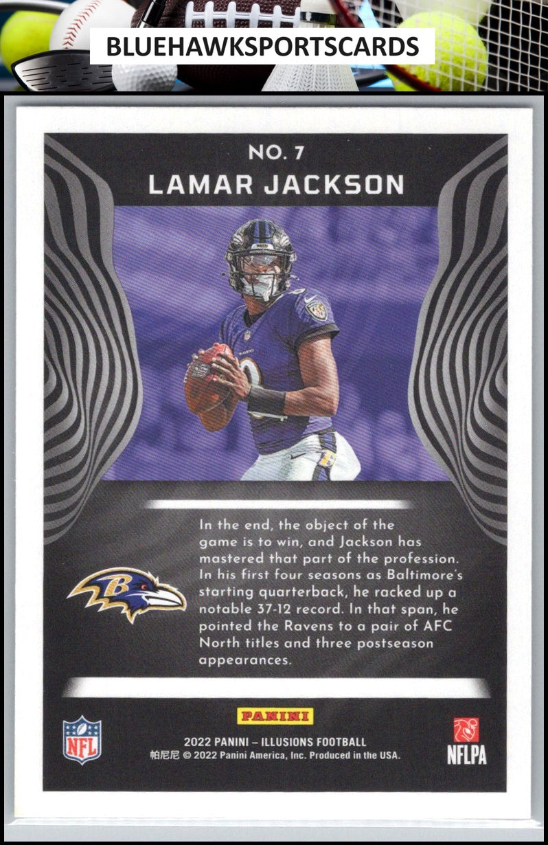 2022 Panini Illusions #7 Lamar Jackson Retail