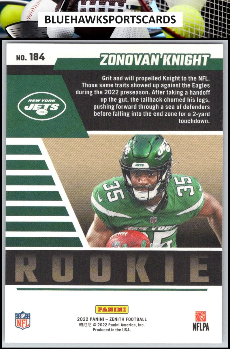2022 Zenith #184 Zonovan Knight Retail