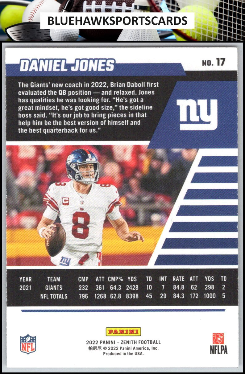 2022 Zenith #17 Daniel Jones Retail