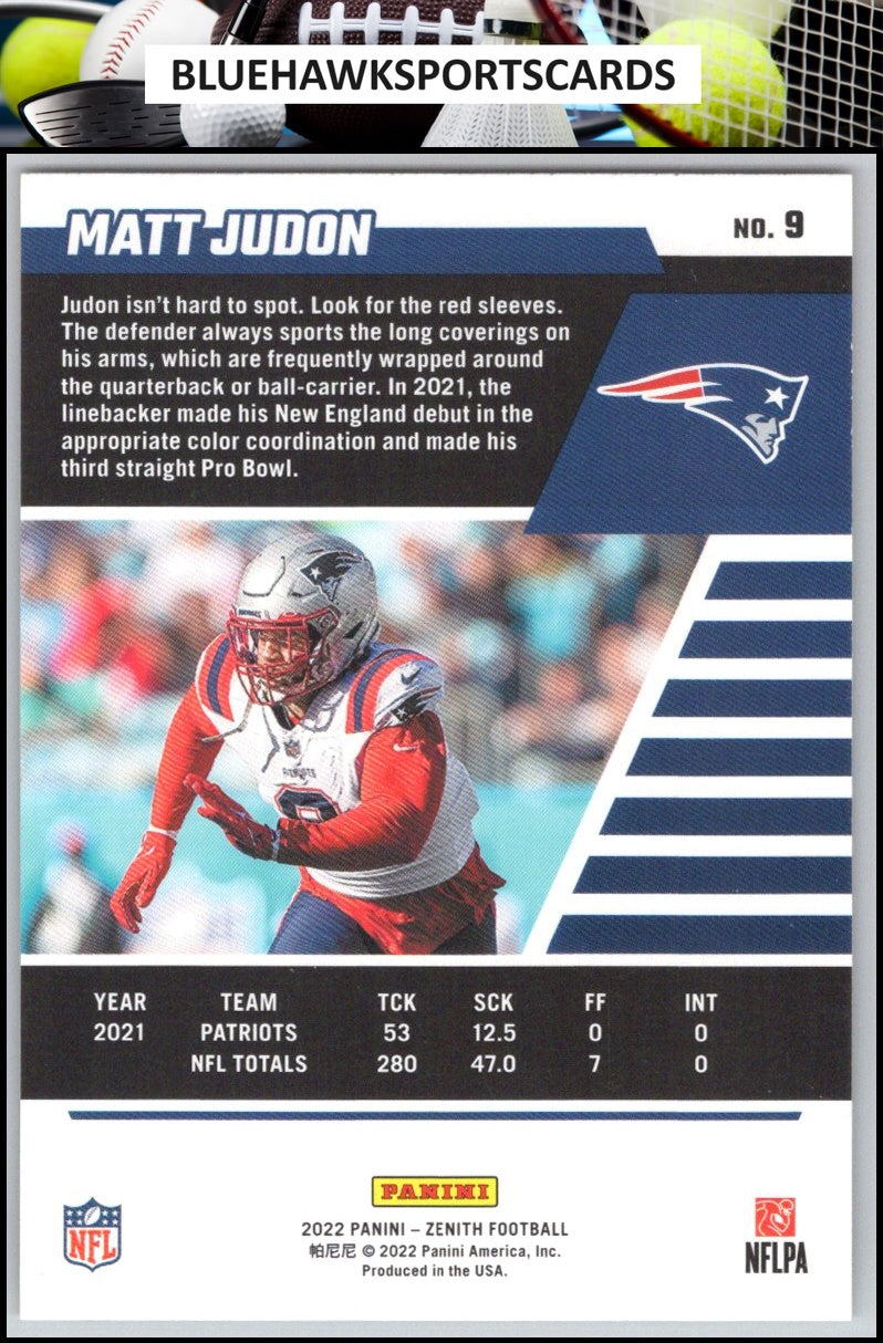 2022 Zenith #9 Matt Judon Retail