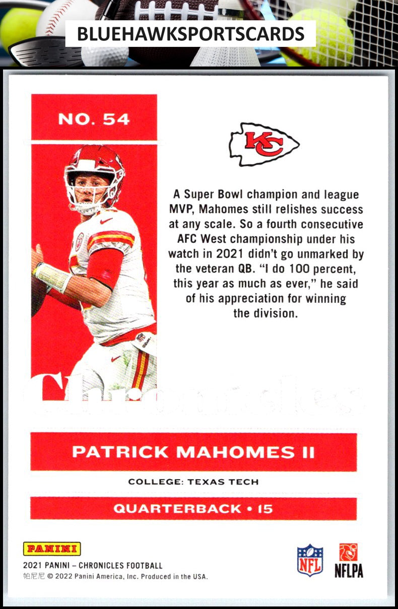 2021 Panini Chronicles #54 Patrick Mahomes II