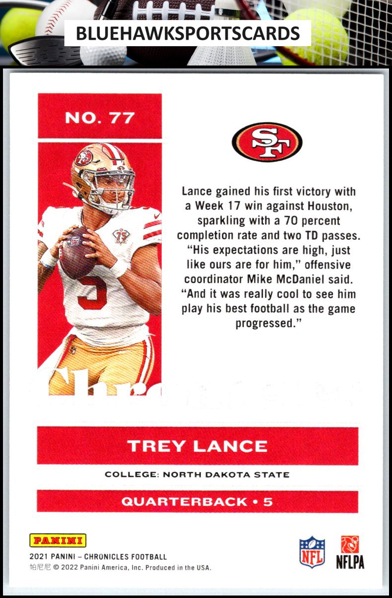 2021 Panini Chronicles #77 Trey Lance