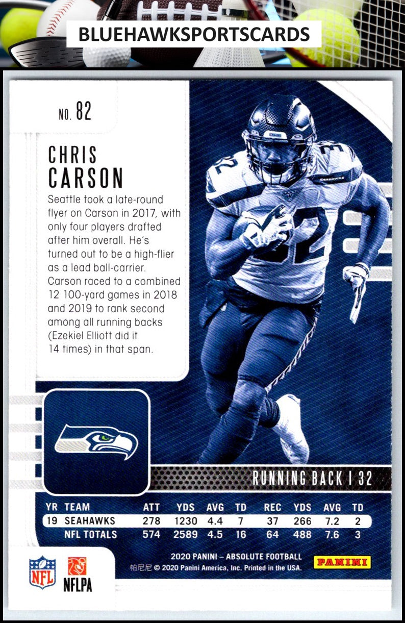 2020 Panini Absolute #82 Chris Carson Retail