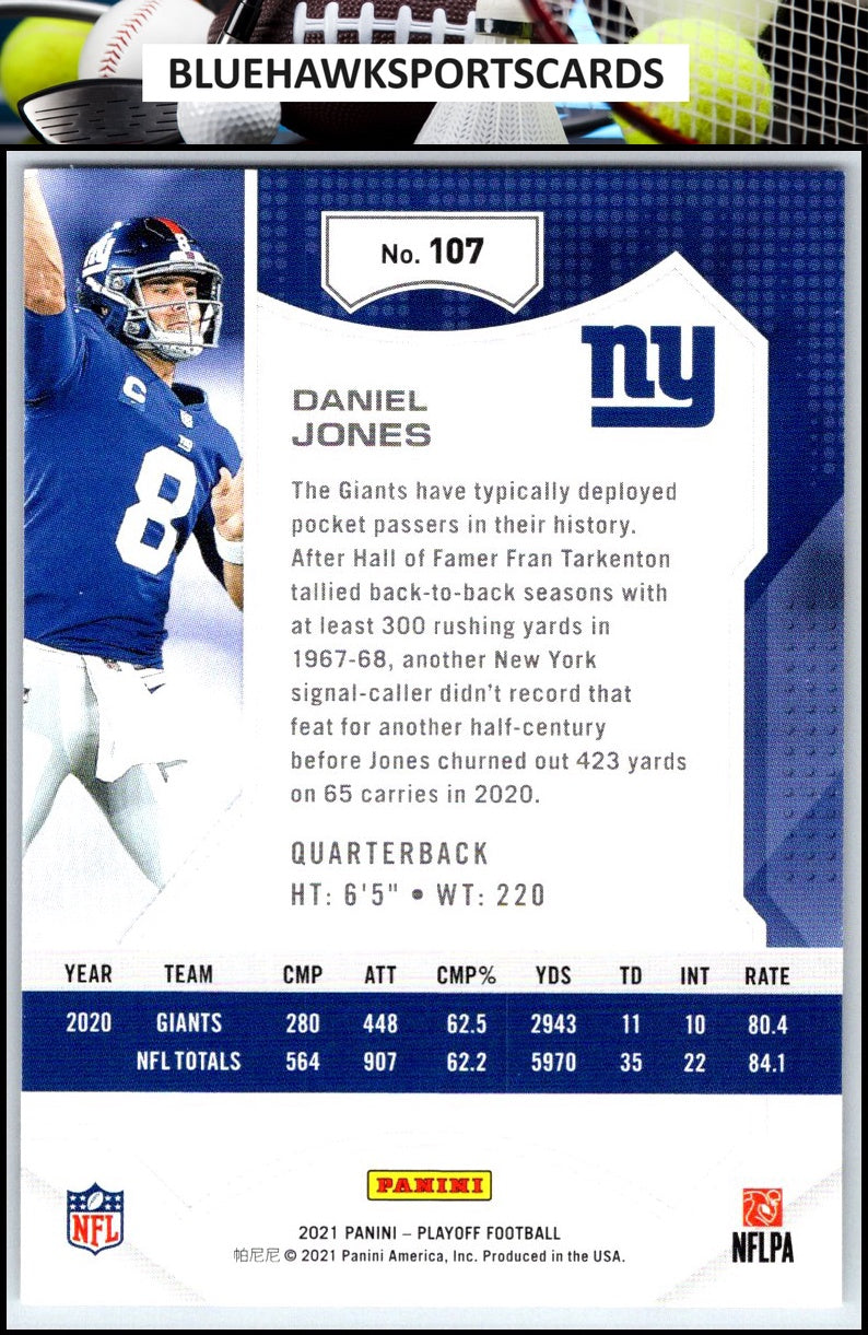 2021 Panini Playoff #107 Daniel Jones