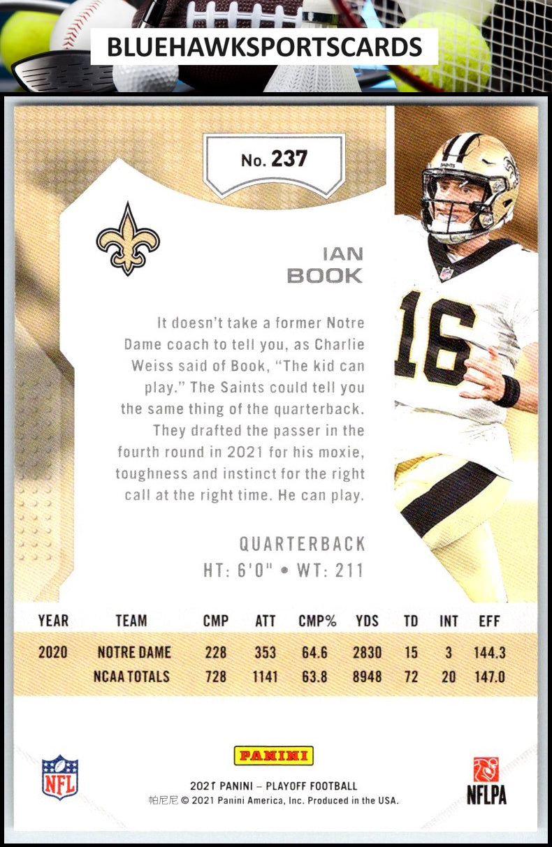 2021 Panini Playoff #237 Ian Book