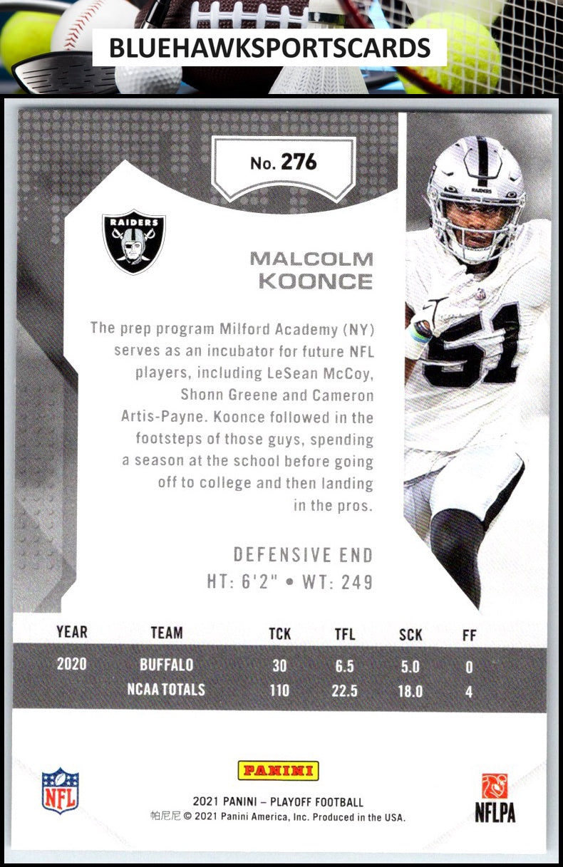 2021 Panini Playoff #276 Malcolm Koonce